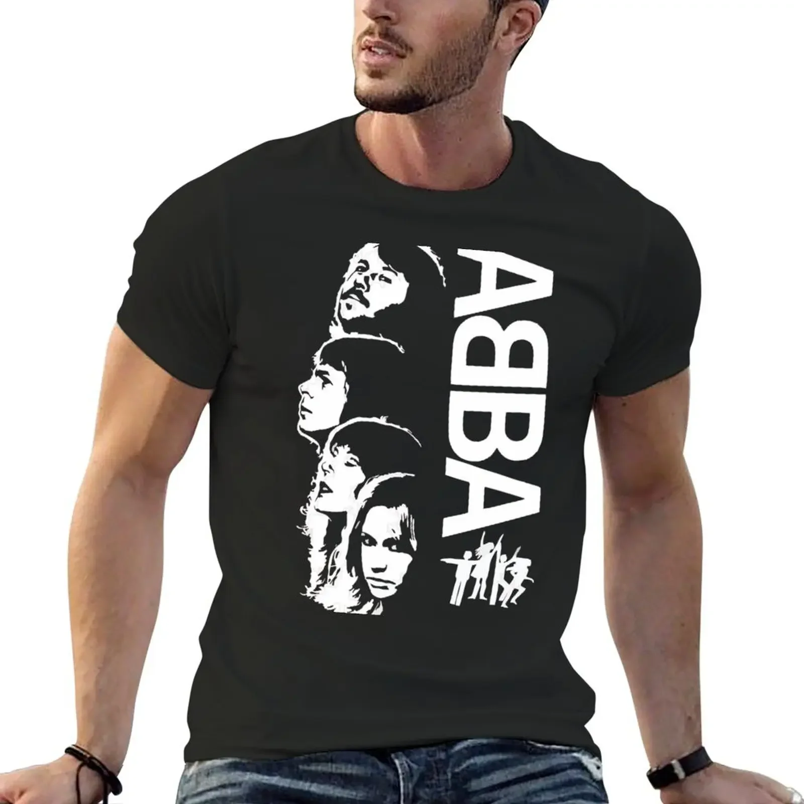 

ab&ba BnW T-Shirt shirts graphic customs vintage anime shirt cotton graphic tees t shirts for men