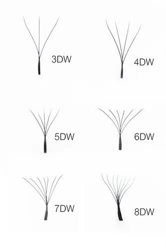 Imagen 2 del producto SUPMACIO-abanicos de volumen prefabricados con forma de W, 3D, 4D, 5D, floración automática, luz natural, trébol suave, extensión de pestañas insumos extensiones de pestañas maquillajes para mujer insumos de pestañas