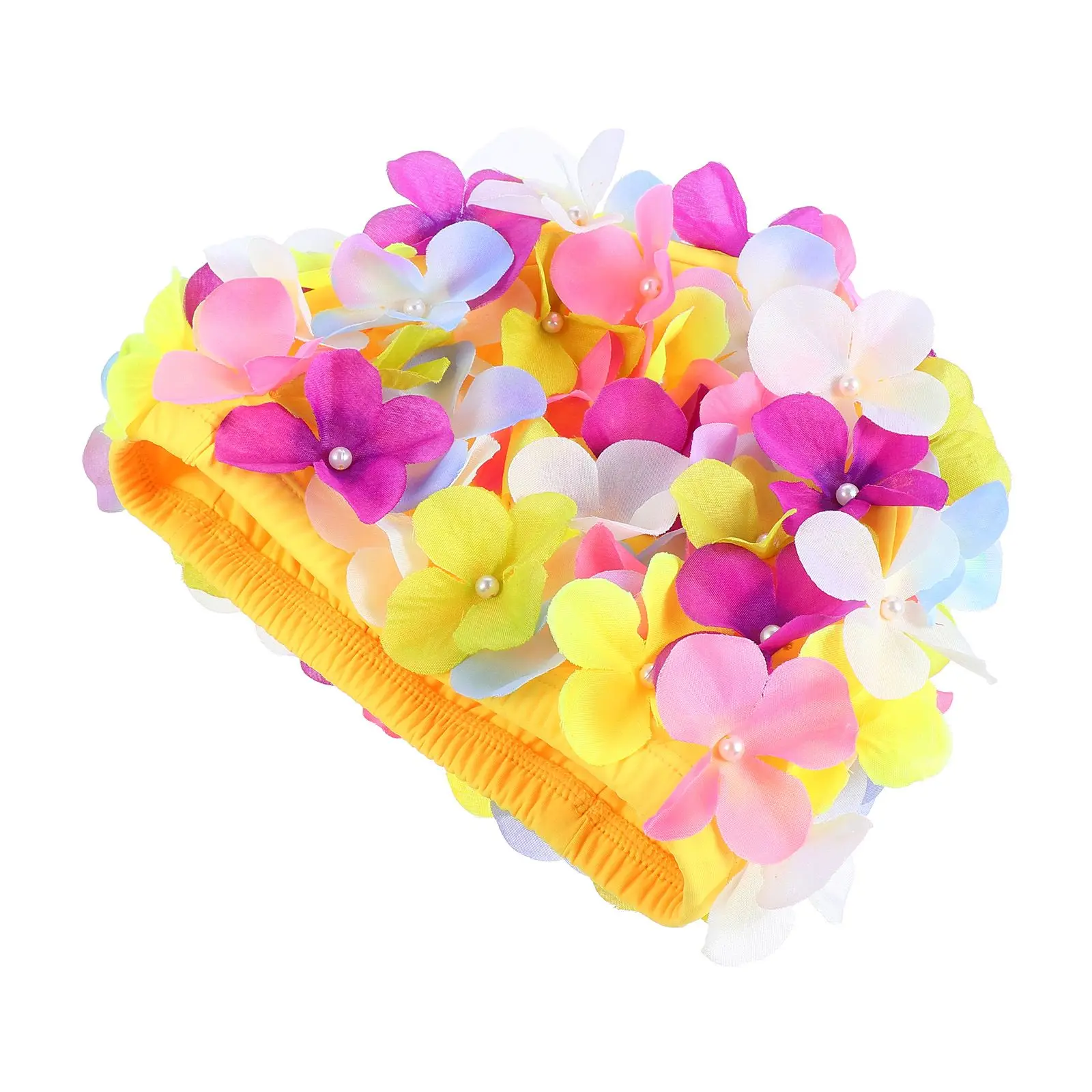 

Petal Hair Care Swim Cap Floral Ear Protector Hat Lightweight Eco Pool Accessories 3D Design Women Swim Hats