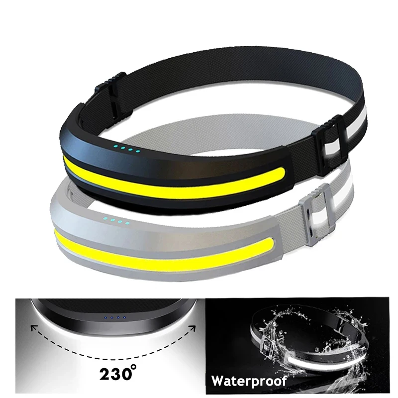 Powerful Portable COB Headlamp USB Rechargeable Red and White Light Work Light Outdoor Camping Fishing Floodlight Headlight