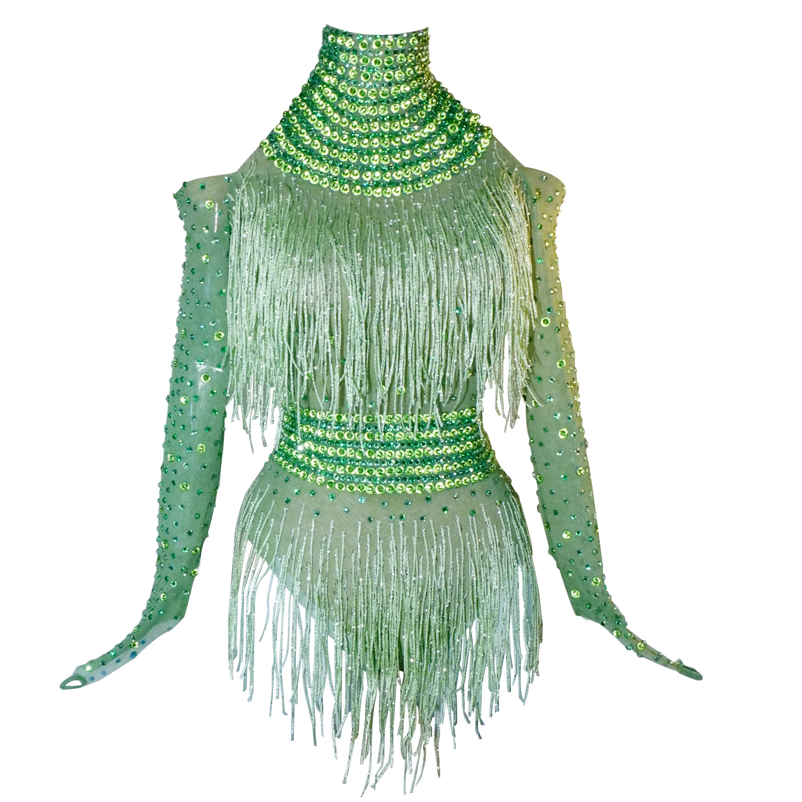 

Women's Fringe Bodysuit Tassel Latin Dance Costume Rumba Ballroom Salsa Cha Cha Dancewear Latin Dance Leotard