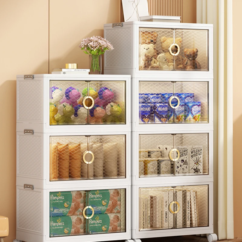 

Storage cabinet for household children's clothing and toys Storage box Foldable plastic storage cabinet
