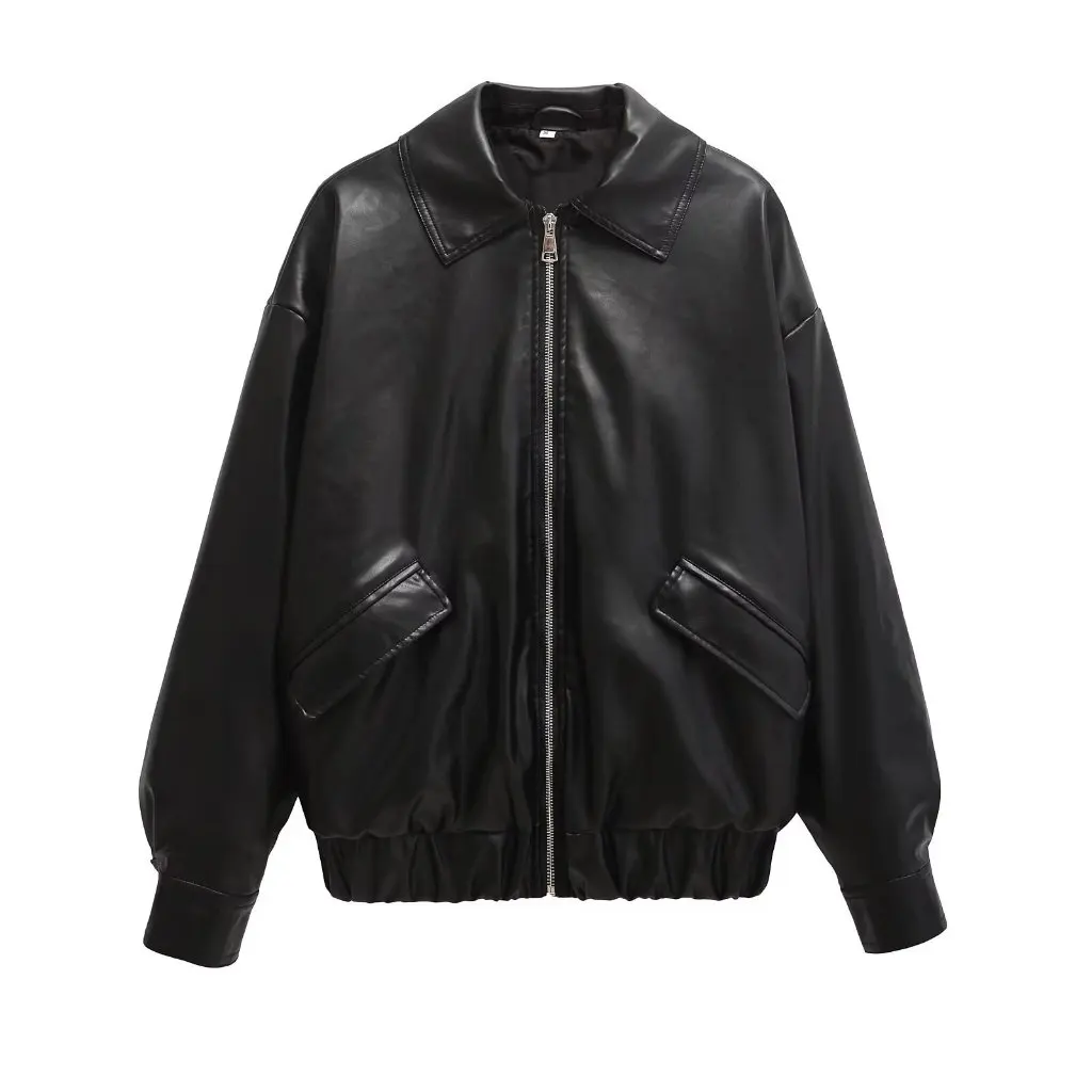 秋のレディースファッション トレンド レザー ジャケット 欧米風 新作 大量入荷 卸売