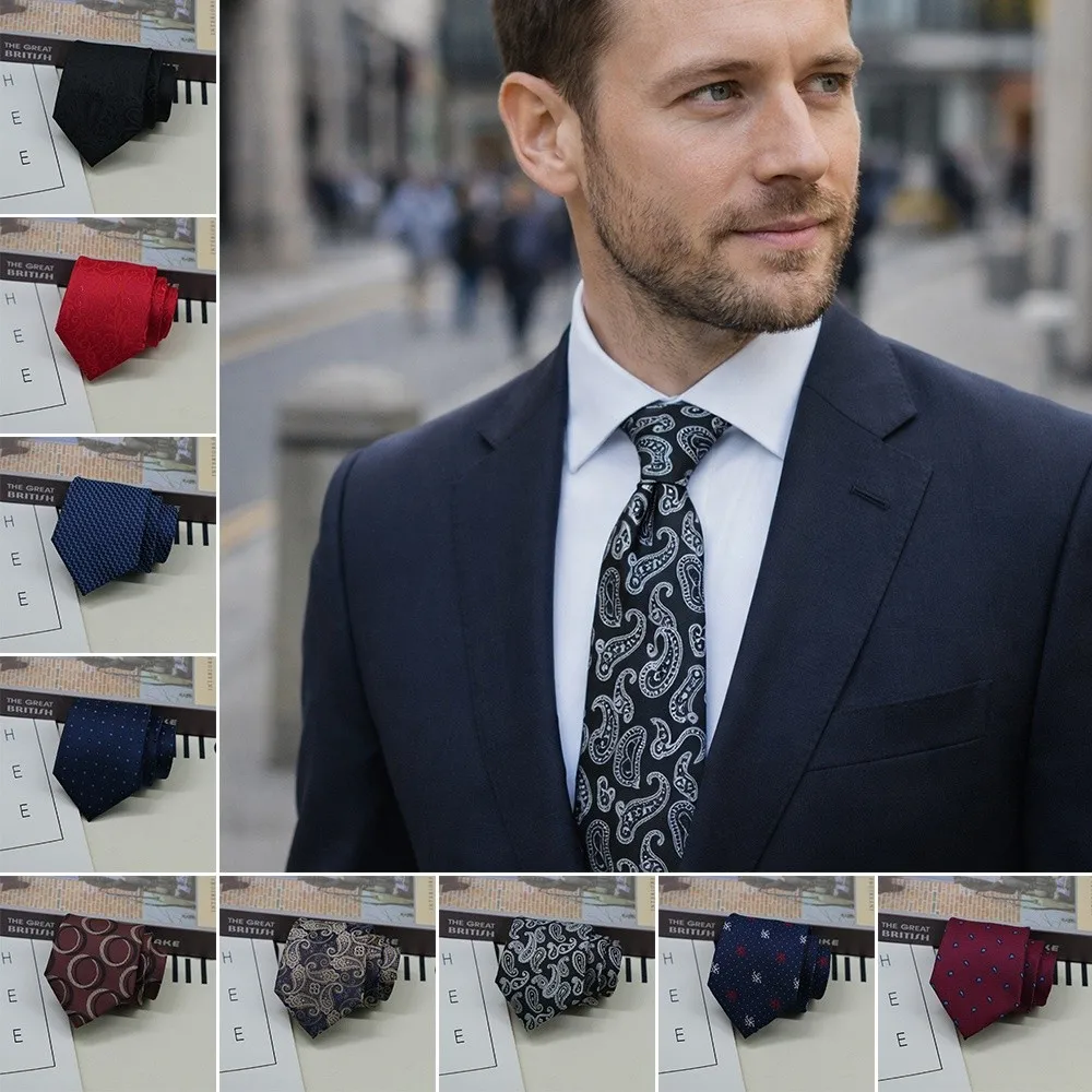 Fashion Floral Geometric Mens Tie Woven Classic Wedding Neck Ties Soft Cravat Gift