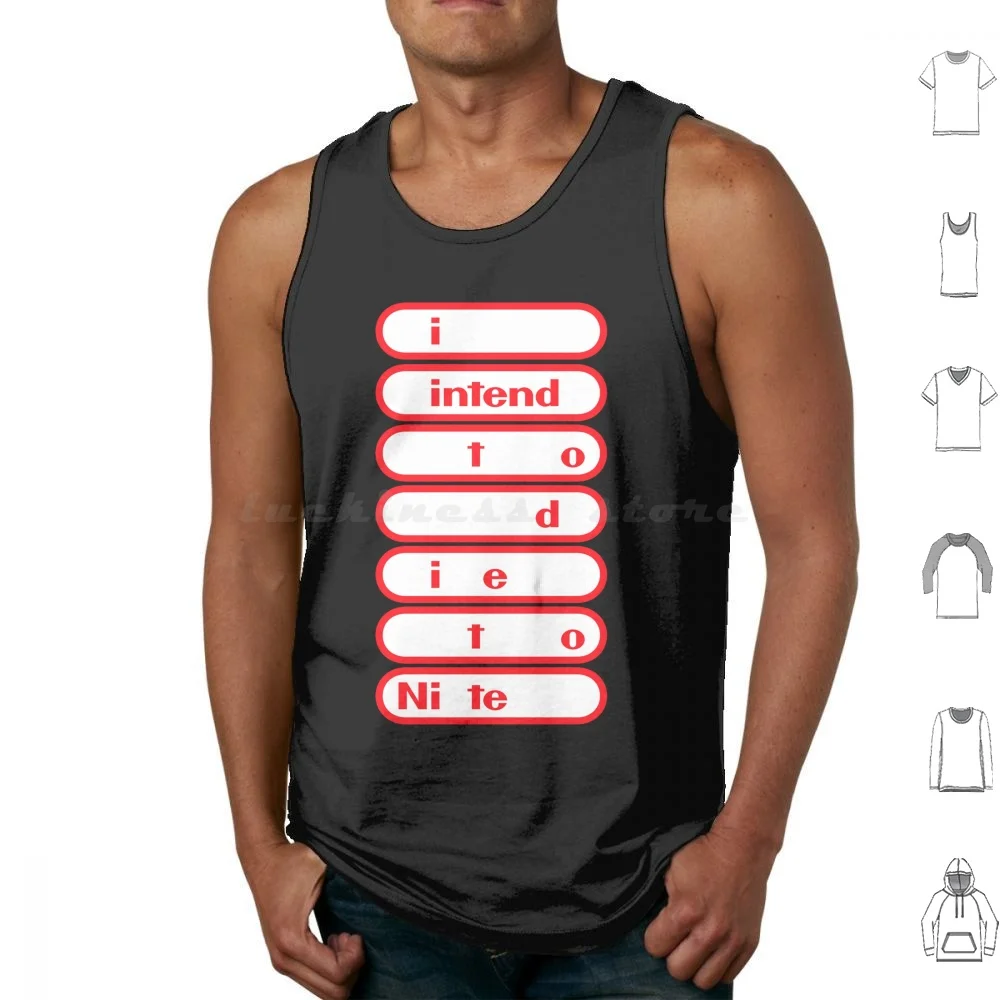 Intend {red} Tank Tops Vest Sleeveless Video Games Nihilism Nihilistic Meme Funny Die Super Super Metroid Legend Of Link