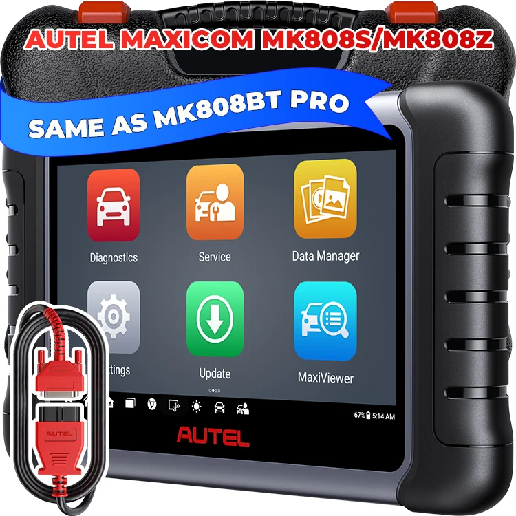 Original Autel Maxicom Mk808s Mk808 808 Same Mp808 Mx808 Obd2 Car Diagnostic Tool Diagnosis Machine For All Cars Scanner