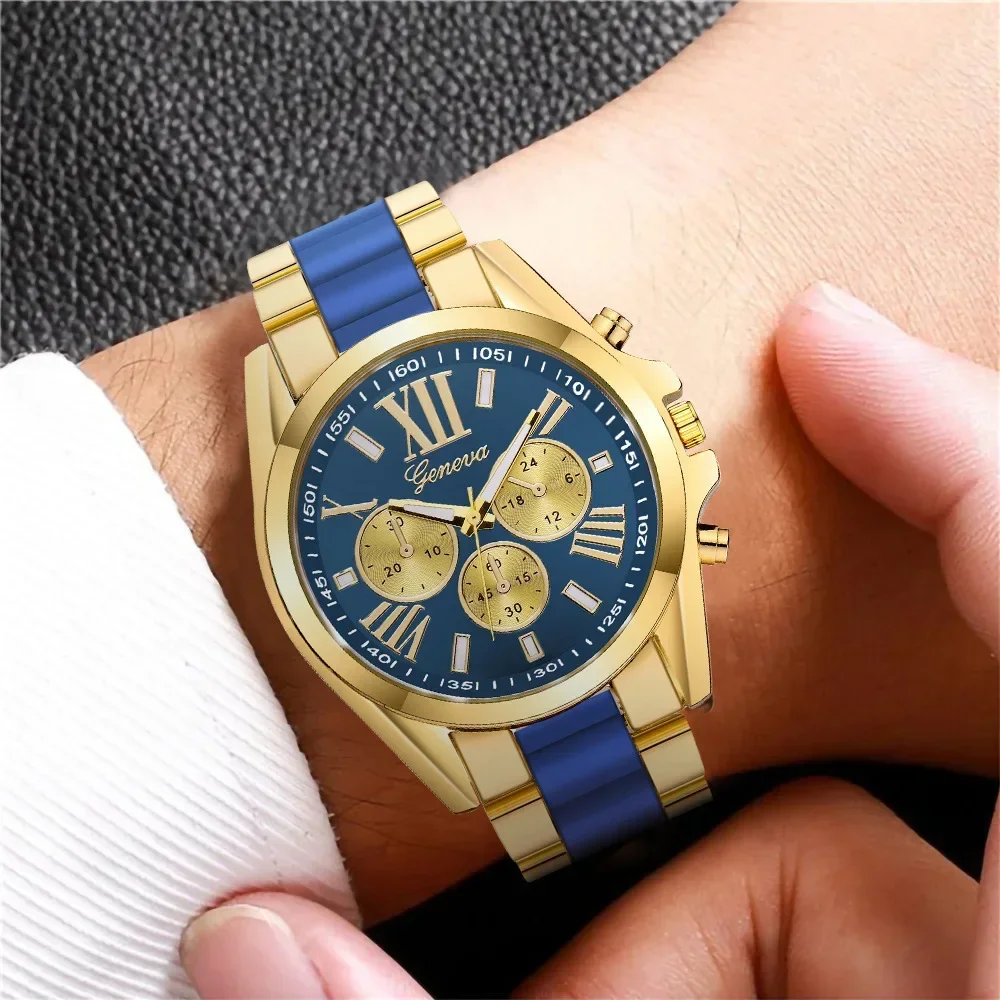 Fashion Classic Men Watches Stainless Steel Quartz Wristwatche Large Dial Men Luxury Business Watch Clock Gifts Reloj Hombre