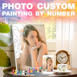 SDOYUNO Photo Custom Painting By Numbers Coloring by Numbers Personality DIY Picture Art Crafts Acrylic Paints Home Decoration