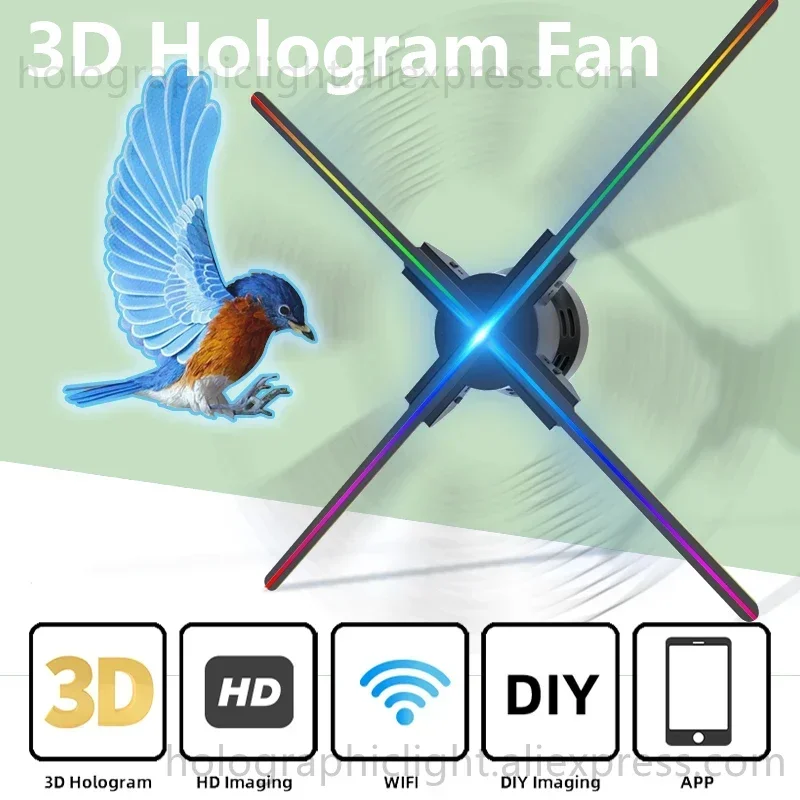 

3D HD голограмма, телефон с Wi-Fi, 40-65 см, голографический проигрыватель с поддержкой изображения, видеомагазин, панель, дисплей для рекламы