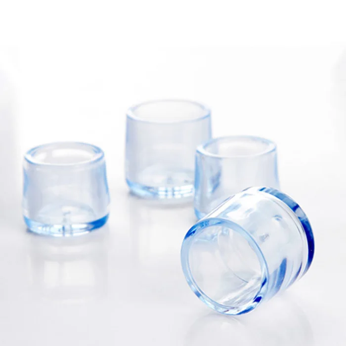 10pcs Round Plastic End Cap Clear Caps Tube Pipe PVC Blanking Cover Cap Ø 14mm~60mm Leveling Feet Floor Protectors