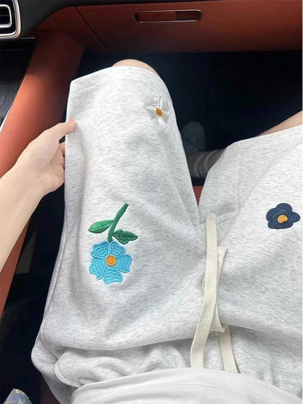 

Мужские повседневные брюки Cleanfit с вышивкой в американском ретро-стиле, укороченные, летние, спортивные, модные, прямого кроя