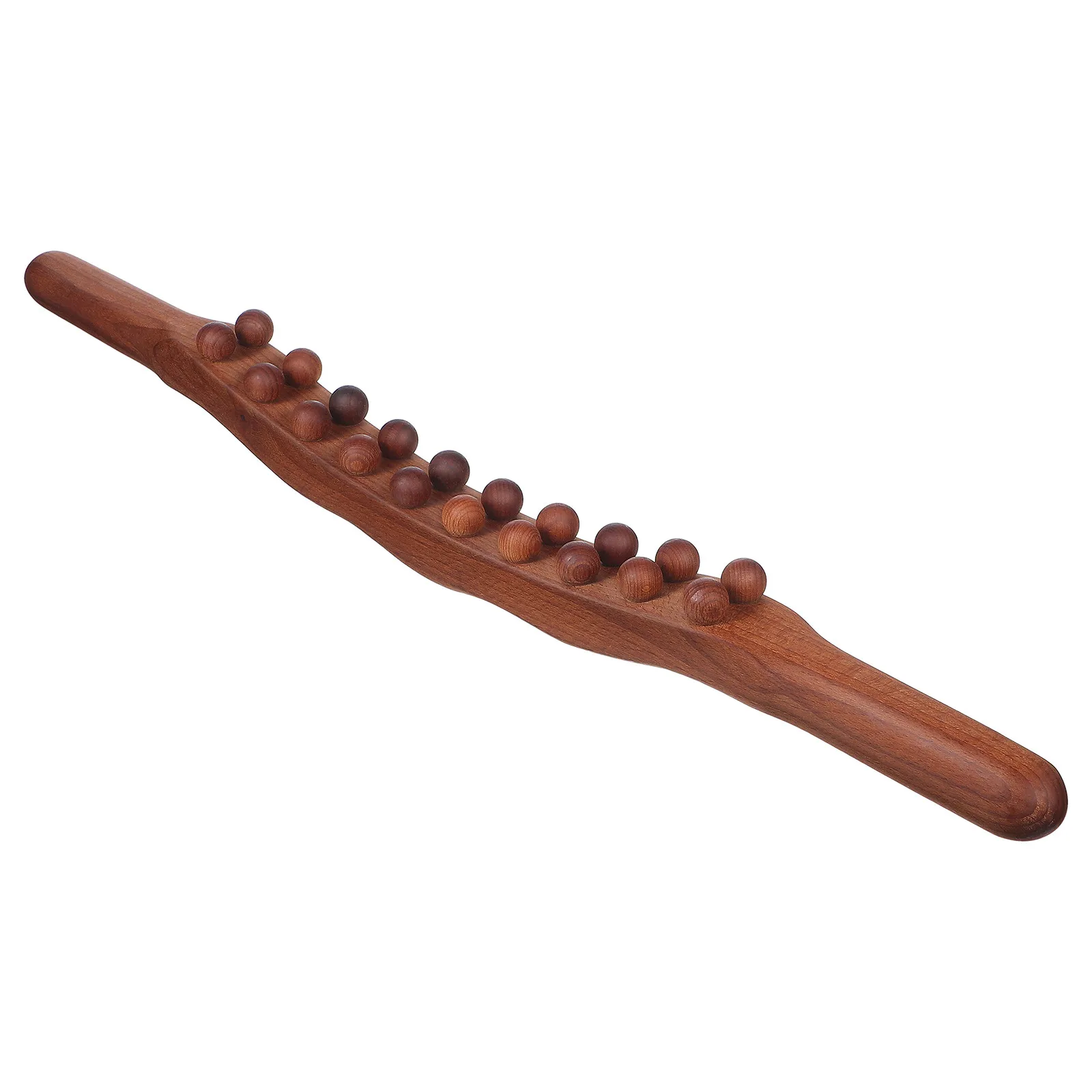 

Деревянный массажный ролик для тела, портативный ручной массажер для расслабления мышц, инструмент для глубокого точечного массажа спины с роликовыми шариками