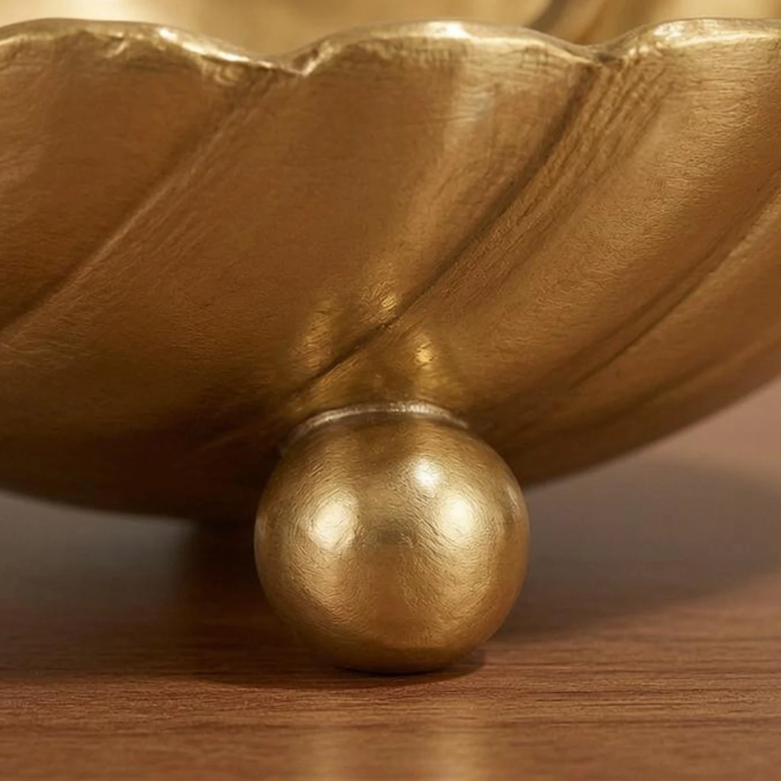 Swan Tray Scalloped Brass Tray Decorative Swan Dish Three Feet Table Ornament Easy to Clean view 4