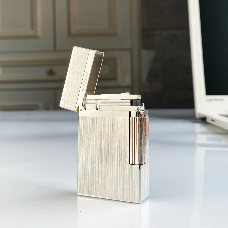 Commemorative Edition Luxury Butane Lighter Single & Double Flame Ping Sound Natural Paint Cigarette Smoker 16087