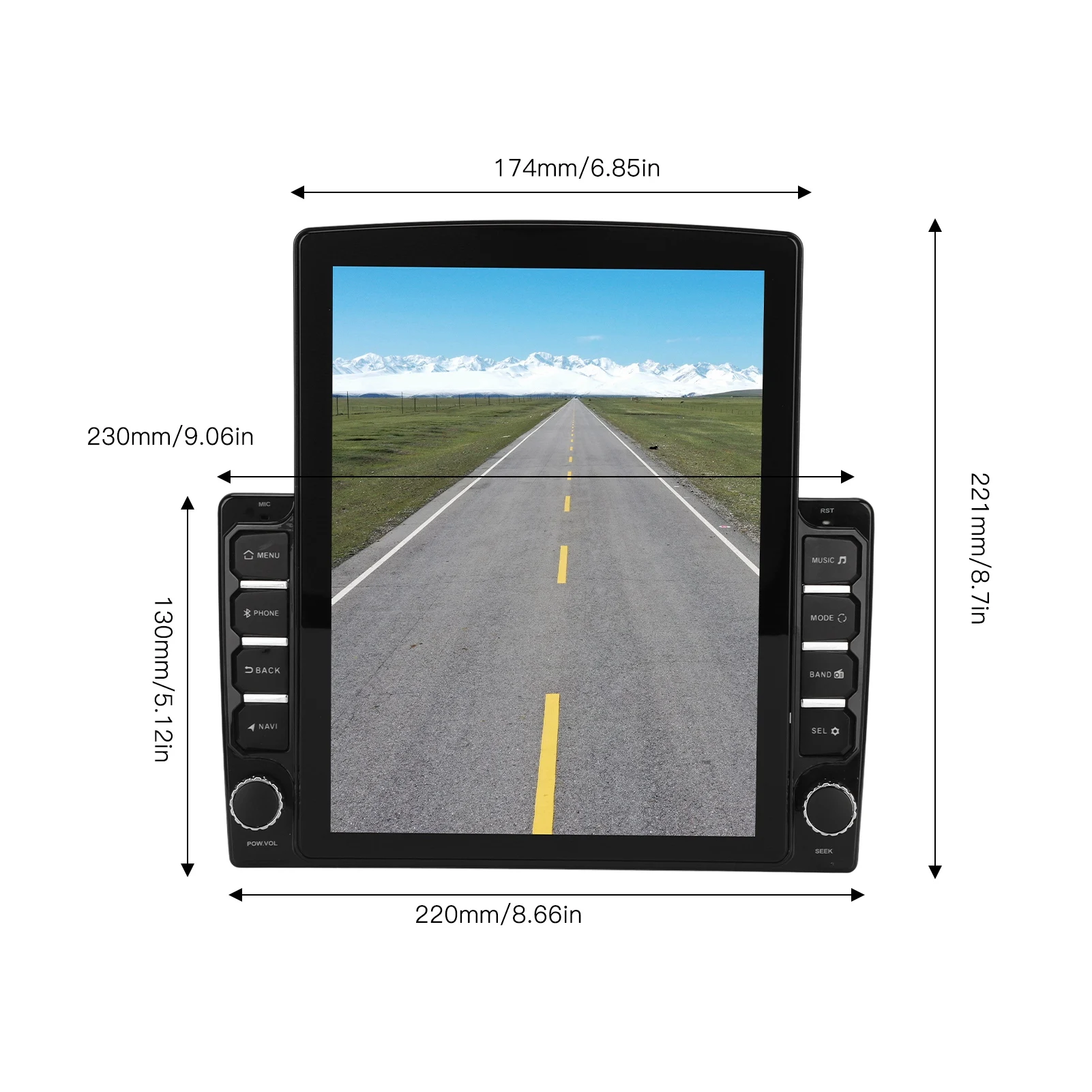 9,7 Zoll Doppel-Din-Autoradio, FM-Radio-Empfänger, Multimedia-Player mit Rückfahrkamera, integriertes WIFI, GPS, Bluetooth, Autoradio