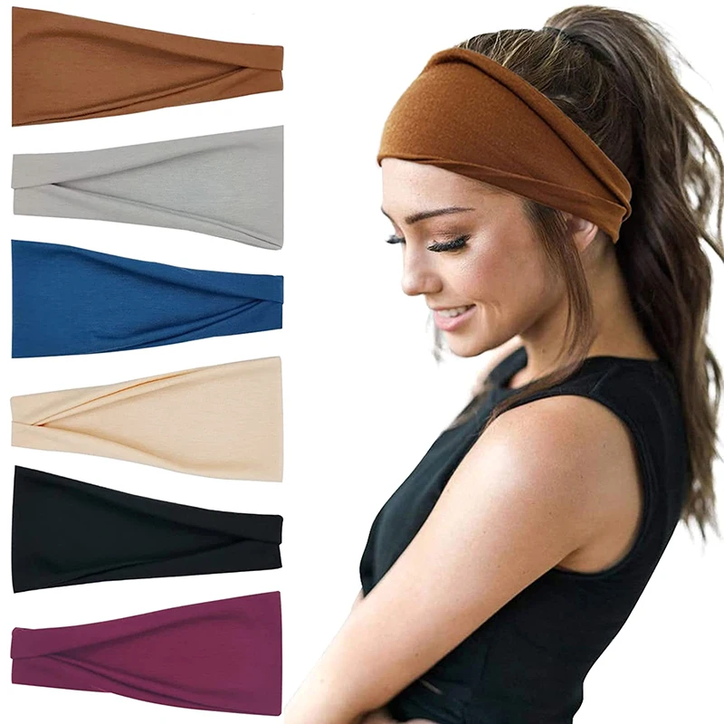 Sports Headband Running Fitness Sweatband Elastic Absorbent Sweat Cycling Jog Tennis Yoga Gym Men Women Head Band Hair Bandage