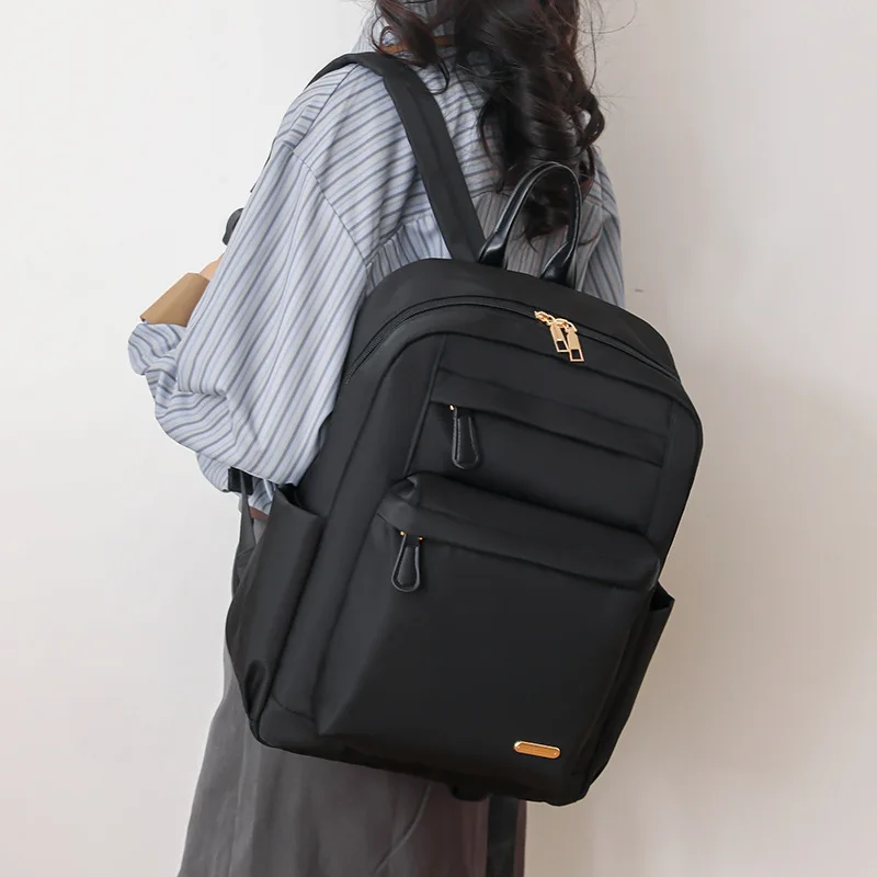 Nylon Womens Backpacks Trend Trendy Female Bag Small School Bags White Rucksack For Teen Girls Fashion Casual Backpack