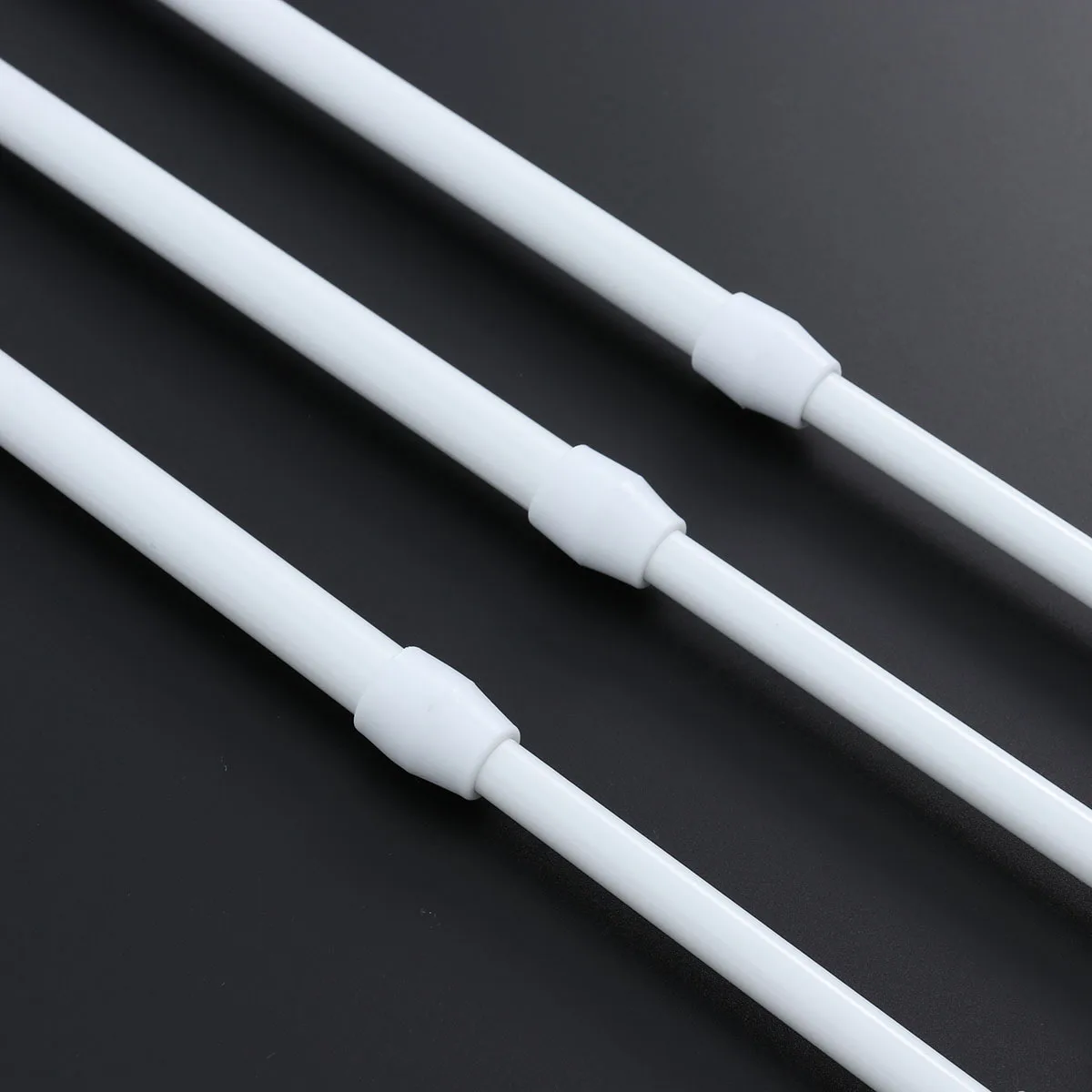 

3pcs Extendable Spring Tension Rods Adjustable 11.8-20 Inches White Multi-Use Closet Curtain Coat Hanger Shoe Rack Bar Home Easy