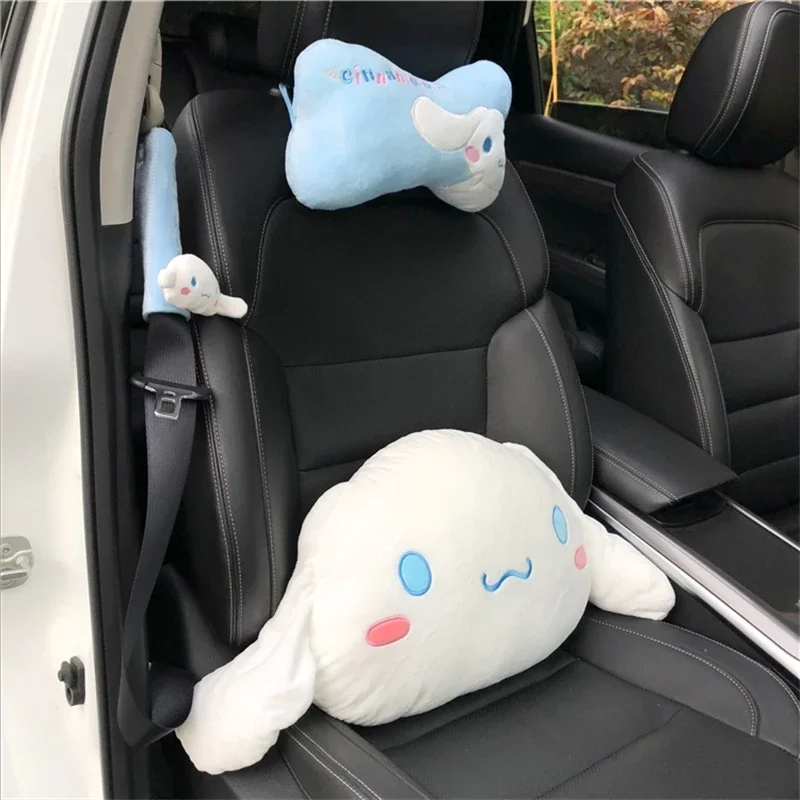 Sanrio series jade cinnamon dog car cushion backrest car cushion car floor cushion linen four seasons breathable