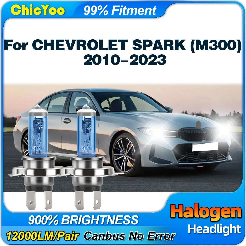 

100W High Low Beam Halogen Headlight Bulb 6000K Auto Xenon Lamp 12V For CHEVROLET SPARK (M300) 2010-2019 2020 2021 2022 2023