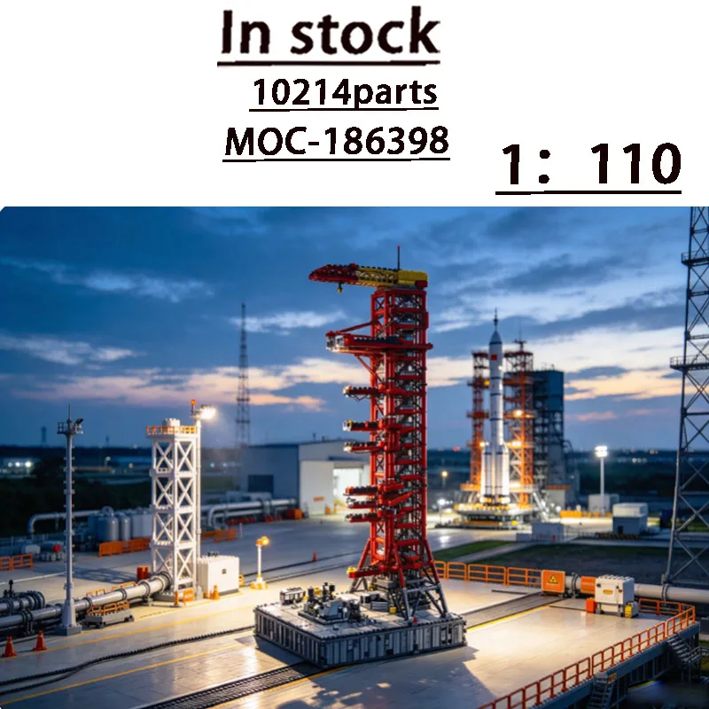Building Block Model MOC-186398Aerospace Saturn V Rocket Launch Base Tower10214parts Birthday Christmas High-Difficulty Toy Gift