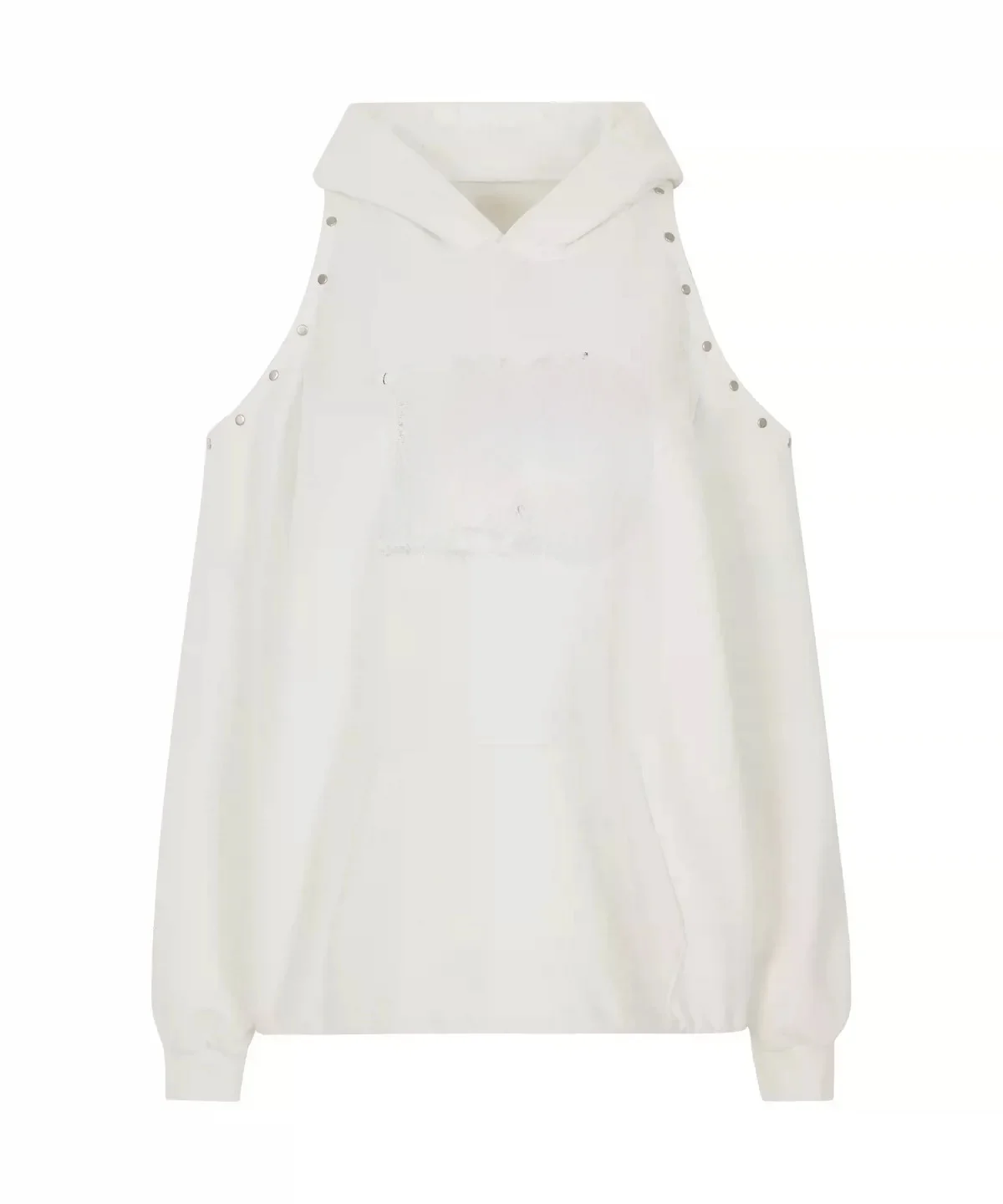 Minju Illi Embroidered Shoulder Biker Casual Slim Fit Hoodie Long Sleeve Cotton Blend Comfortable Streetwear for Women view 4