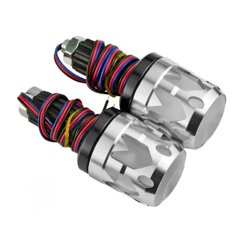 Weatherproof Motorcycle Grips LED Plug High Brightness Lighting Universal Scooters Bikes Enhanced Safety Design