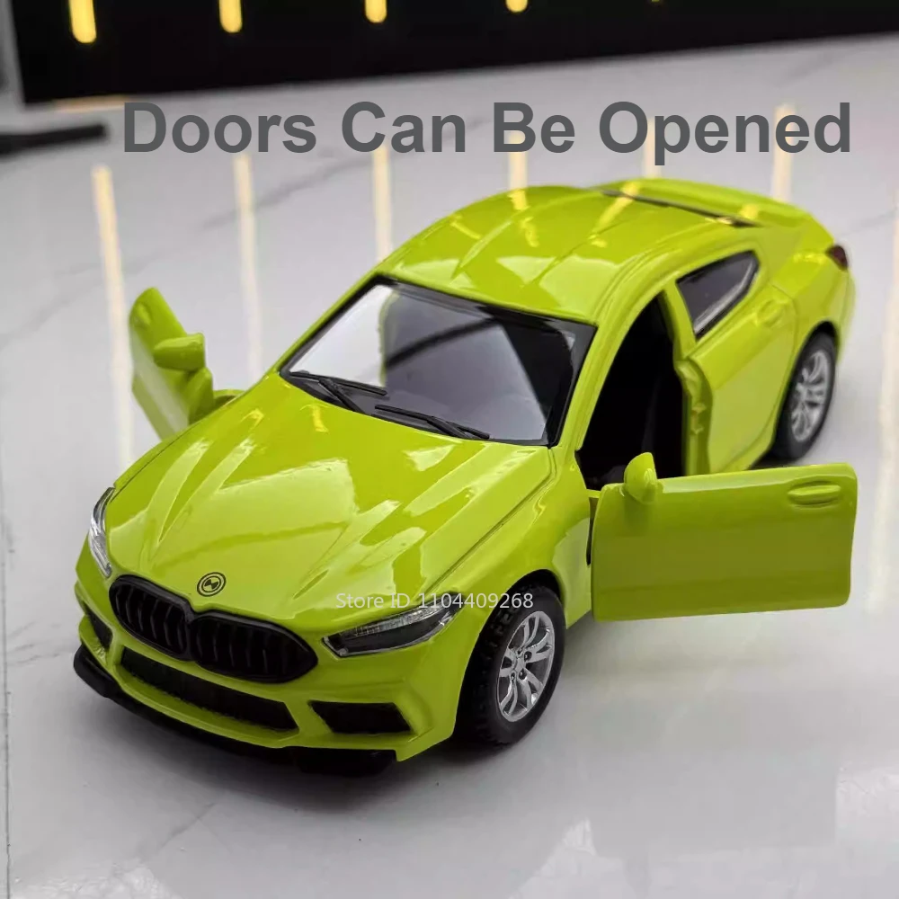 Scale 1:32 M8 Car Model Toy Diecast Alloy Doors Opened Music Light Pull Back Simulation Police Cars Toys  for Kids Presents