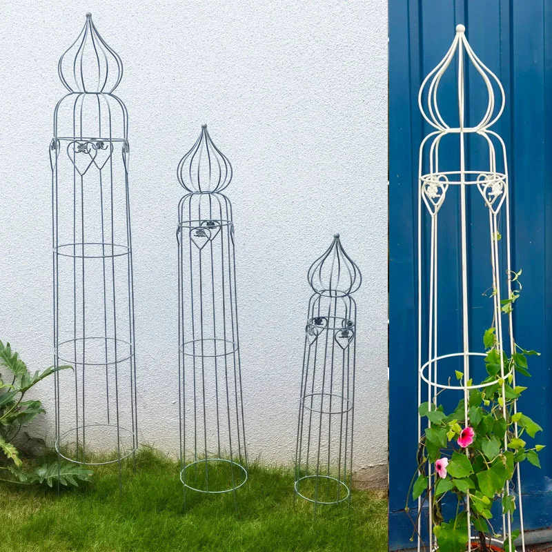 

Gardening potted flower frame wrought iron bracket potted clematis stereo climbing bracket cone flower frame factory outlet