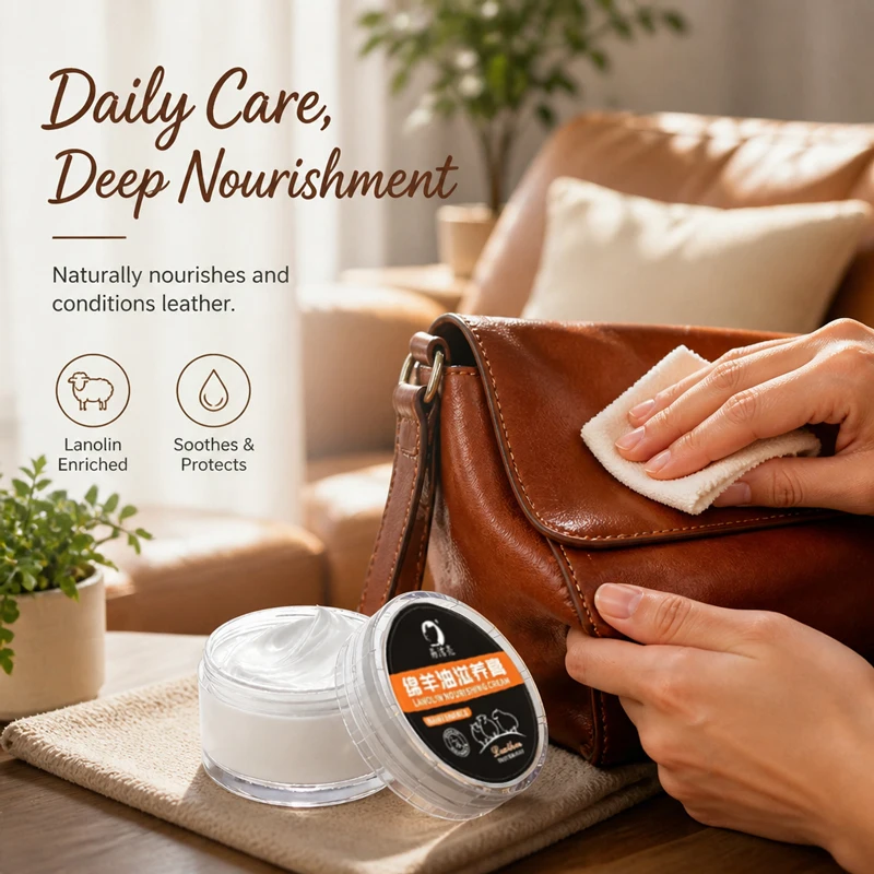 Colorless Leather Conditioner Cream – Deep Nourishing & Softening, Prevents Aging, Universal for All Leather Colors