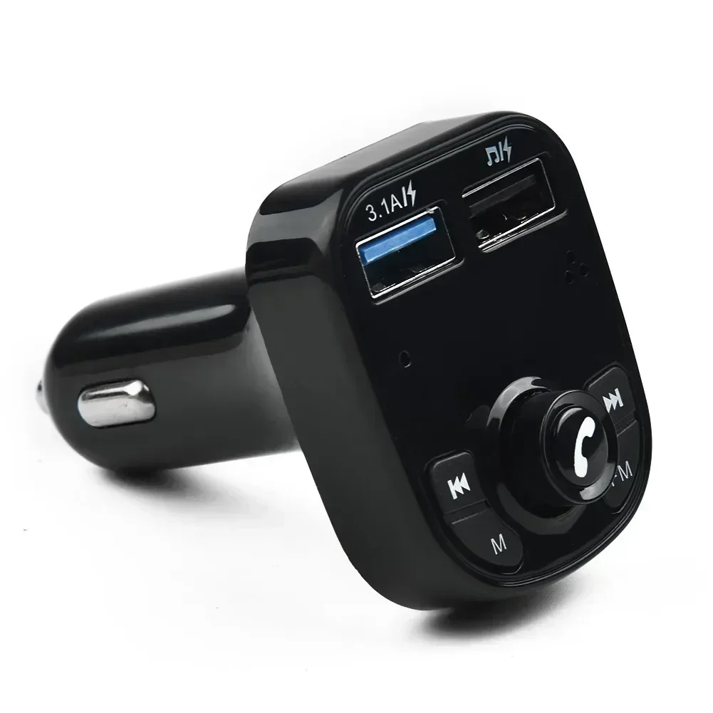 Dual USB Ports Car Charger Wireless FM Transmitter MP3 Player Fast Charging Adapter Cigarette Lighter Socket