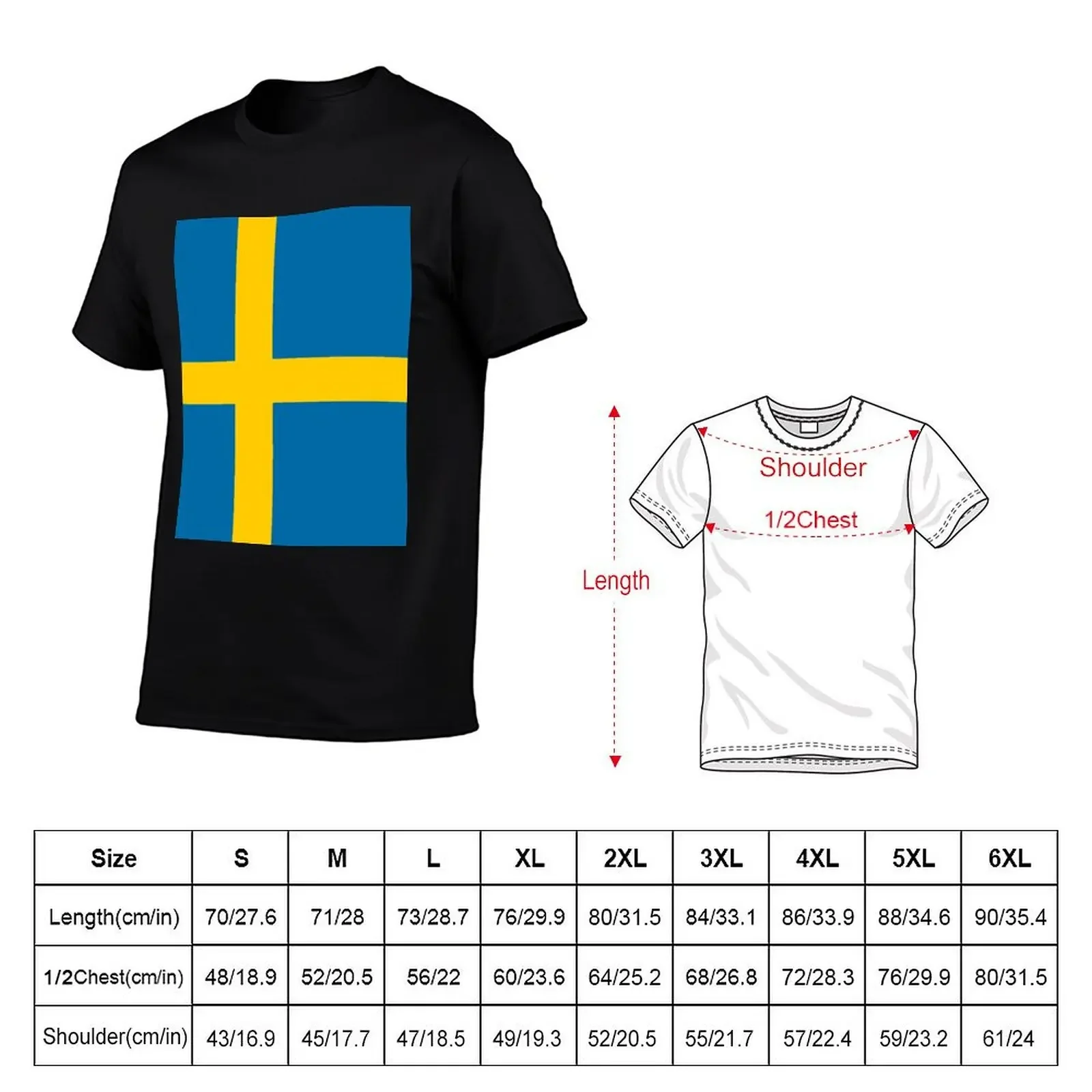 Swedish Flag of Sweden T-Shirt shirts graphic tees for a boy anime stuff mens tall t shirts