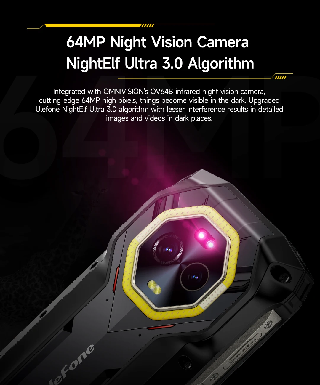 Ulefone Armor Mini 20 Pro 4.7" Rugged Phone 5G Smartphone Android 14 6200mAh 16GB(8+8) 256GB 64MP Night Vision 33W Fast Charge