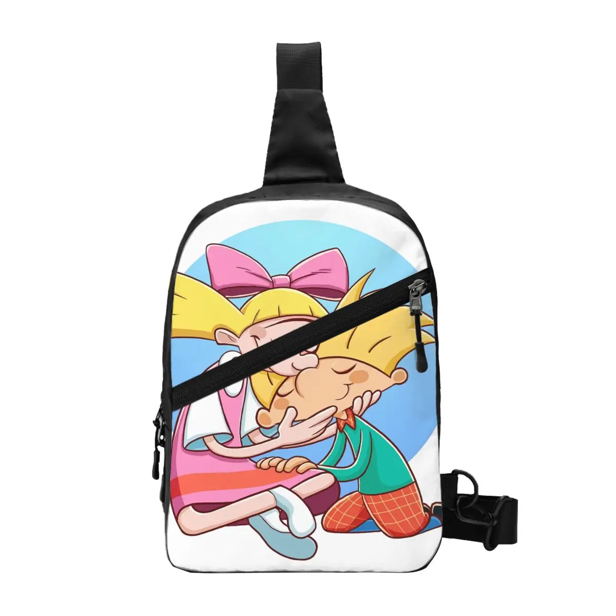 

Custom Cool Helga Pataki Anime Animation Hey Arnold Sling Bags Cycling Camping Men's Crossbody Chest Backpack Shoulder Daypack