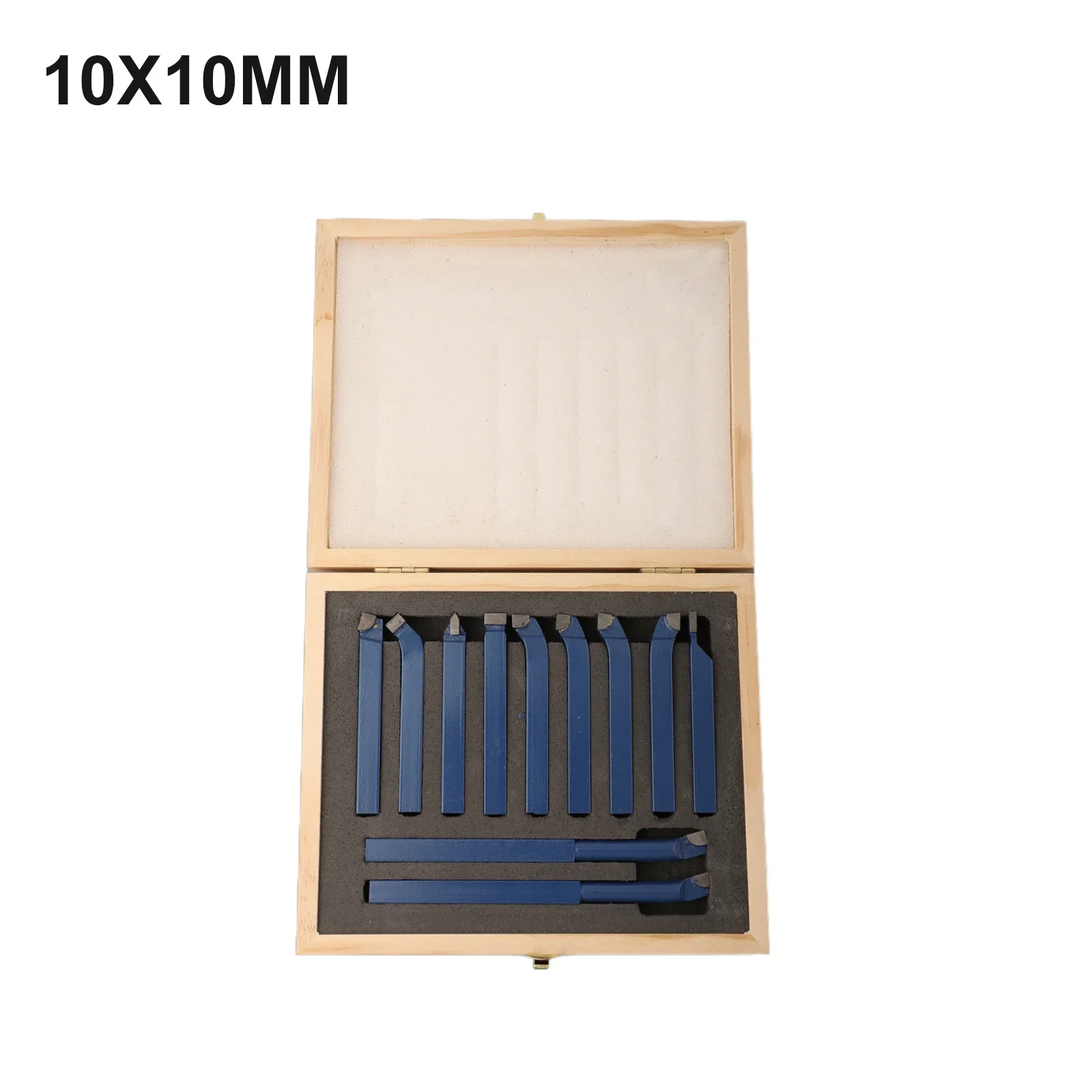 

External Turning Tool Blue Carbide Tip Turning Boring Bit Working Cutter Tool 10mm/12mm 11Pcs/Set New Parctical