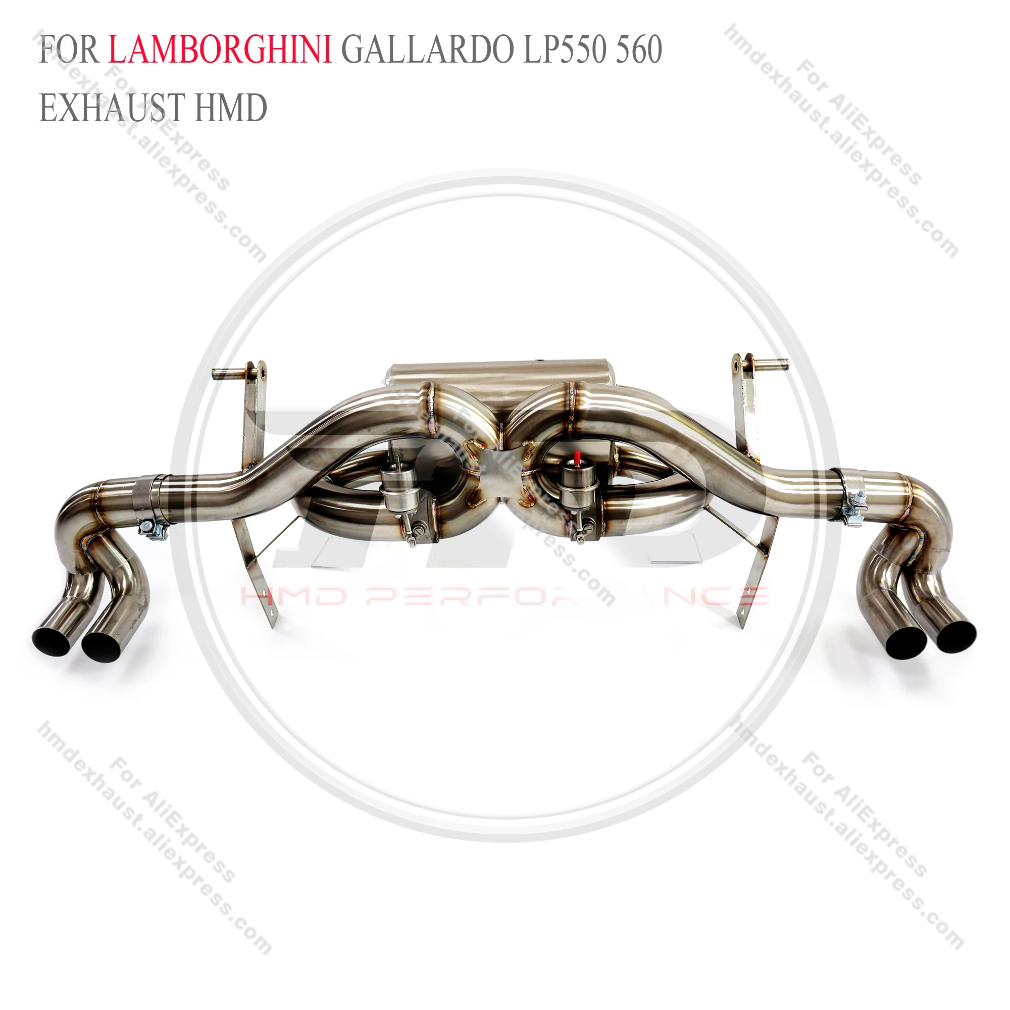 HMD Exhaust System Stainless Steel Performance Catback for Lamborghini Gallardo LP550 560 2007-2013 5.2  Muffler With  Valve