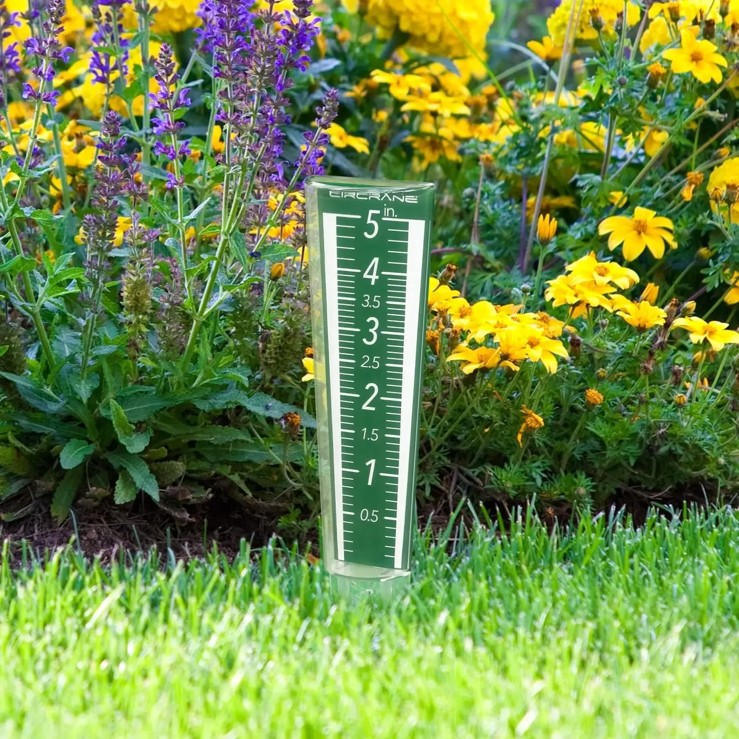 5-Inch Garden Rain Gauge Rain Gauge Outdoor Rain Gauge Garden Rain Magnifying Scale and Numbers Design for Easy Read