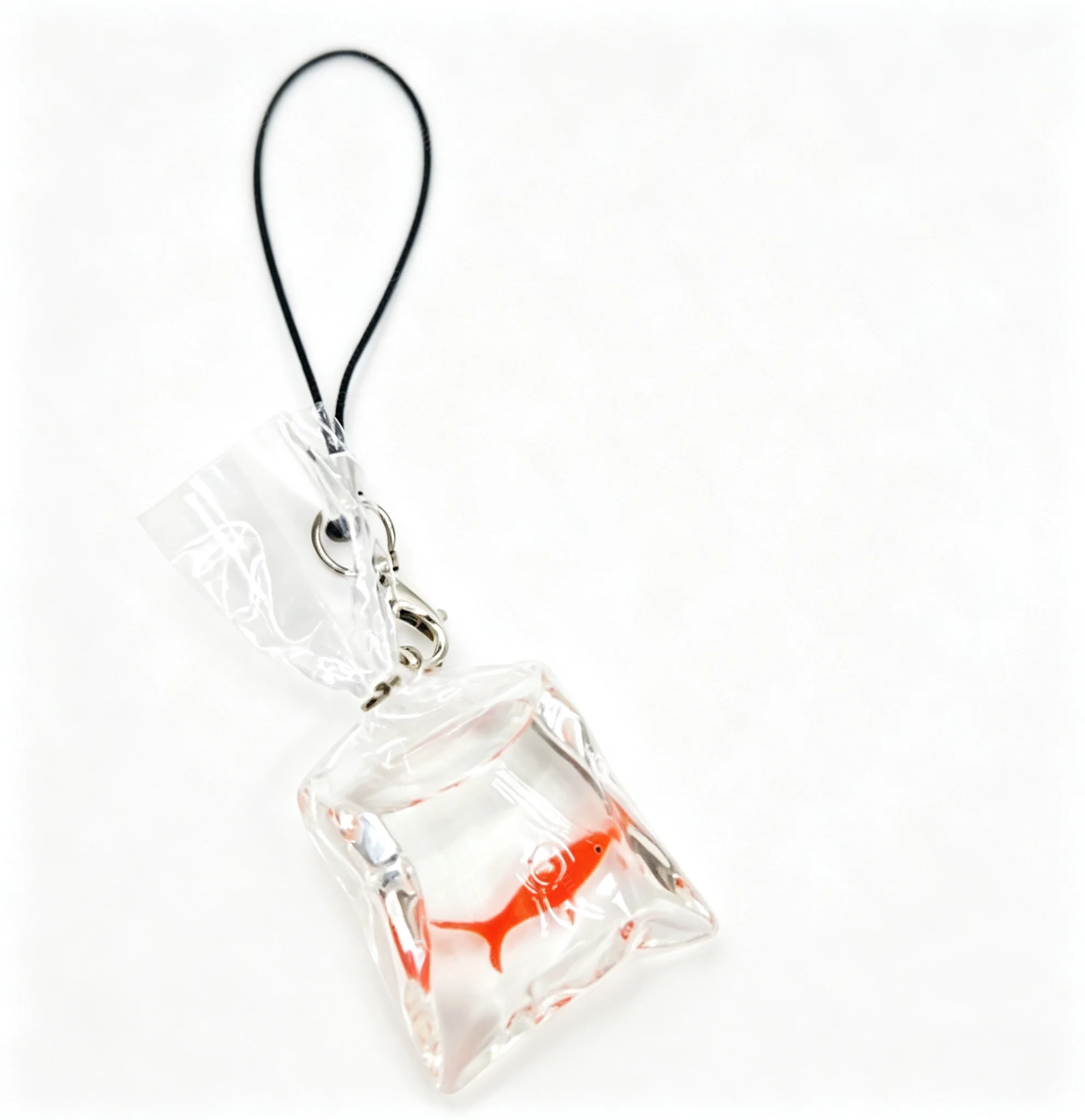 Creative Transparent Goldfish Candy Keychain Resin Carp Key Ring Personalized Small Gift for Event Souvenir Party Favor