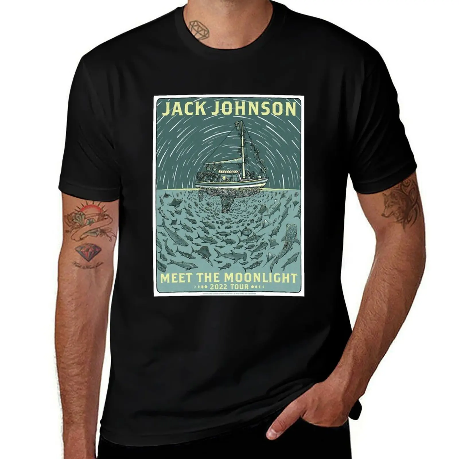 Jack Johnson Meet the Moonlight Classic T-Shirt Classic Basic Casual T-Shirt