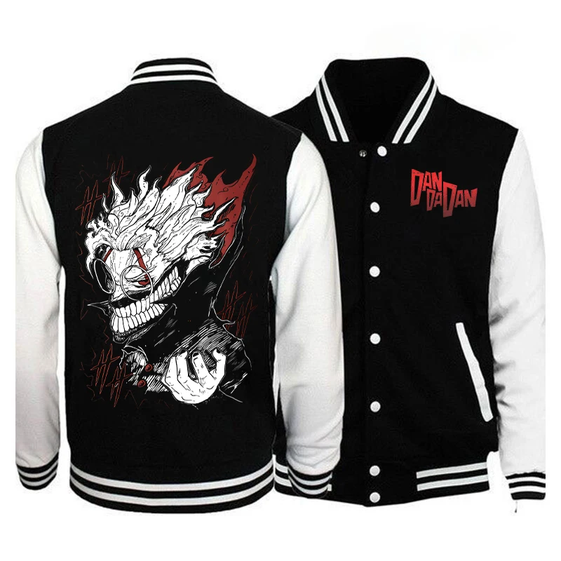 Anime Dandadan Okarun mikina s kapucí baseballová uniforma bunda dáma/muž Harajuku mužské topy streetwear Dandadan kreativní tisk bunda - náhled 2