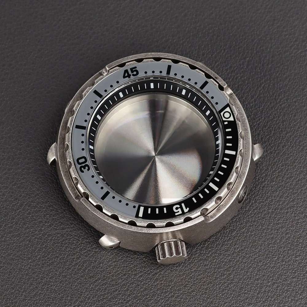 

Корпус часов 47 мм с сапфировым стеклом для механизмов NH35 NH36, модификация Tuna Cann, однонаправленный светящийся безель, водонепроницаемость 200 м, заводная головка 3.8.