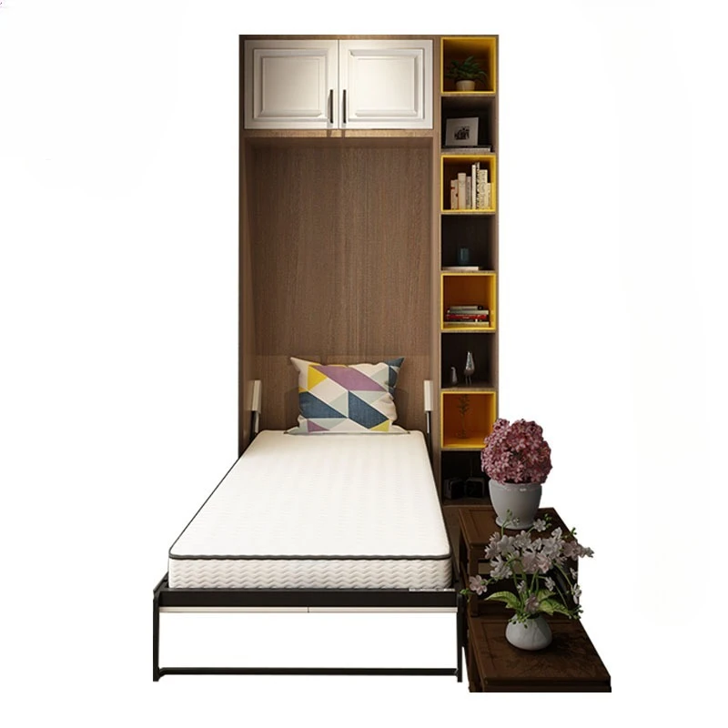 

Small Apartment Living Room Balcony Invisible Bed Is Turned Over Wardrobe Integrated Is Turned Over Folding Wall Bed with