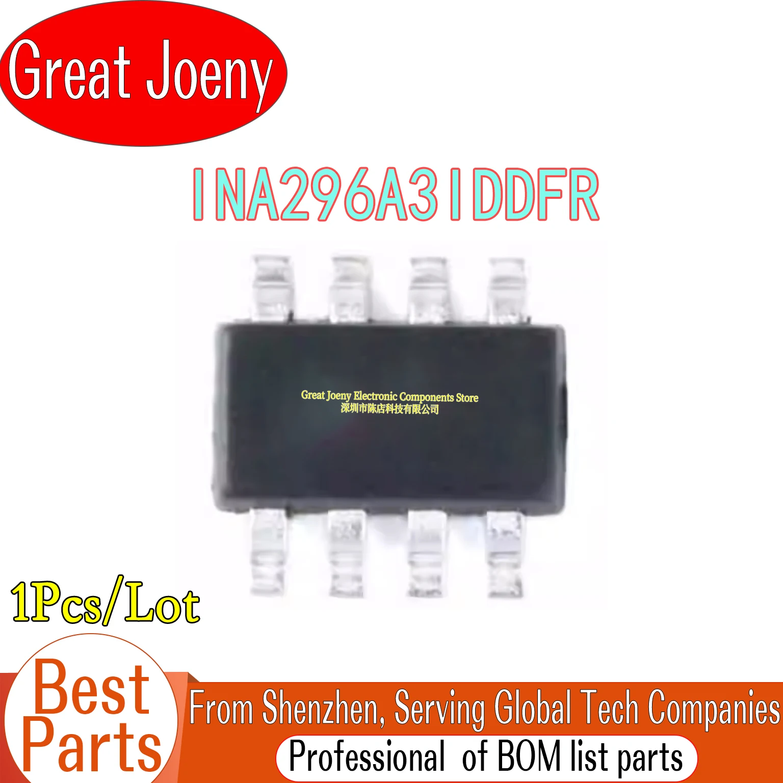 

100% New Original INA296A3IDDFR 2SC3 IC Amplifier Chipset TSOT-23-8