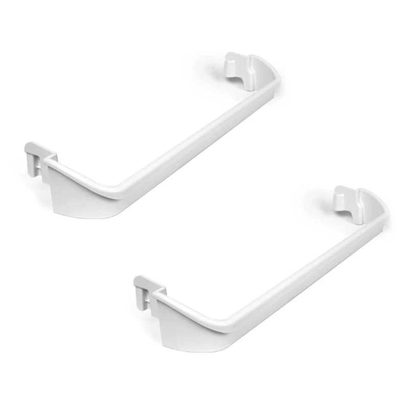 

2 PCS Door Shelf Rack Bar White ABS For Frigidaire Or Kenmore Refrigerator Door Bar Retainer Rail Replace 948952, AP3214631