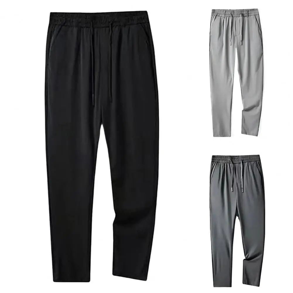 

Bottoms Popular Relaxed Fit Lace-up Trousers Male Men Trousers Loose for Daily Wear