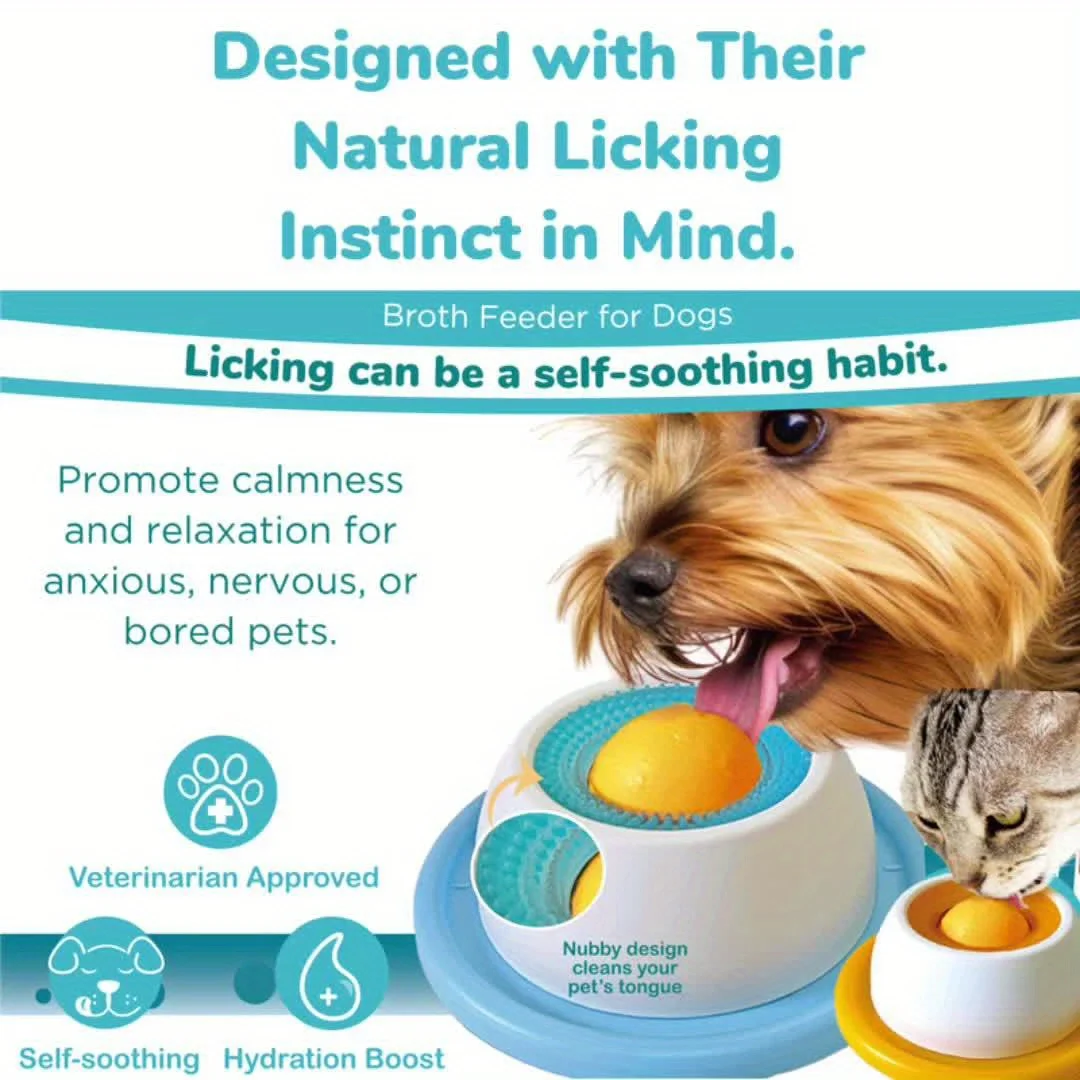 Lick Toys For Dogs Interactive Dog Toys Slow Feeder Food Dispenser For Puppy Training Enrichment Cat Feeding Crate Accessory