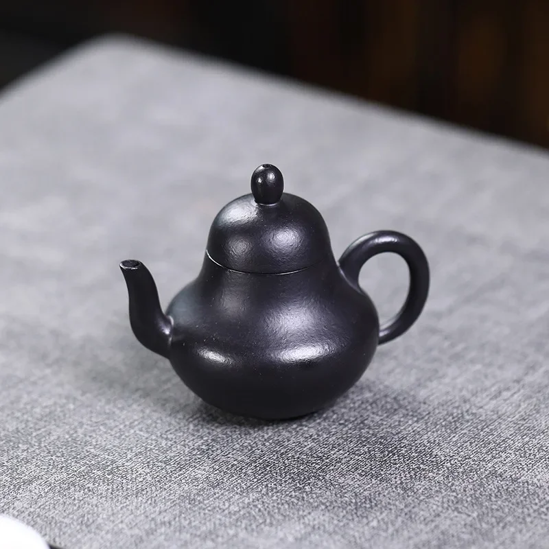 Yixing Zisha Xishi Pot Vermilion Clay Handmade Teapot Gilt Luxury Kung Fu Tea Set Chinese Zen Brewing Teapot Home Tea Ceremony