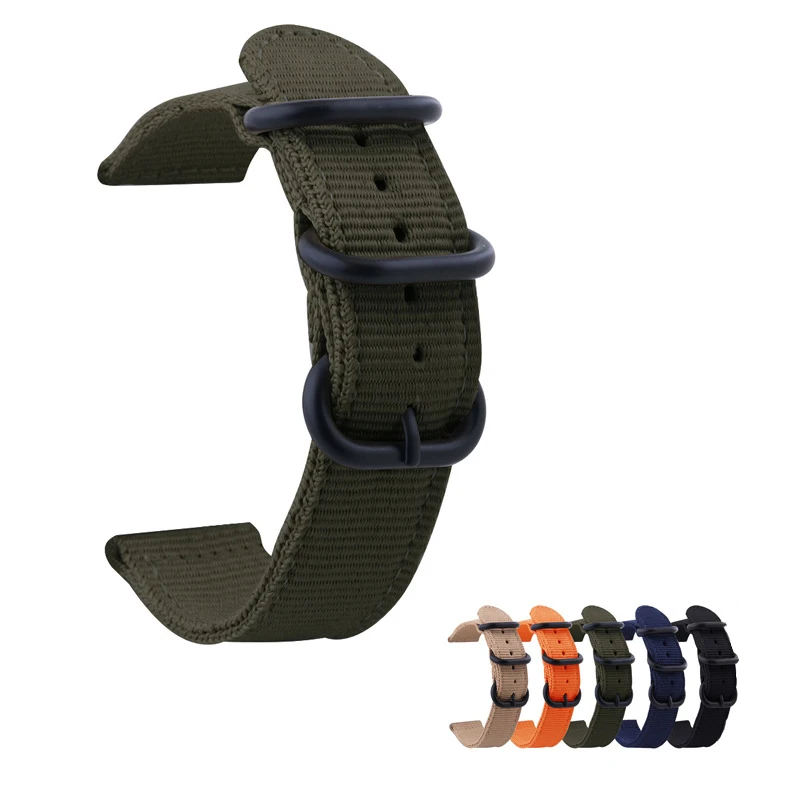 Thickened Nylon Canvas Watch Strap With Optional 18mm20mm22mm24mm Stainless Steel For A Fresh And Sweet Quick Release Strap
