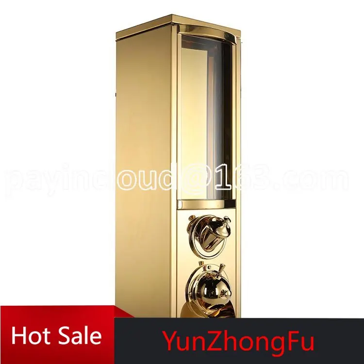 3kg/5kg/10kg Stainless Steel Silver Display Coffee Bean Silo Storage Coffee Bean Distribution Box