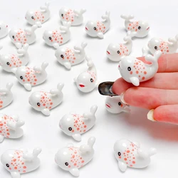 5/10pcs Mini Resin Whale Figurines, Sea Animal Miniature Fairy Garden Micro Landscape Ornament, DIY Craft Decoration